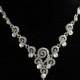 Crystal Bridal Necklace, Art Deco Pave Crystal Necklace, Wedding Jewelry, Bridal Jewelry,  SIAN