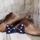 Red and White Stars Patriotic Bow Tie, Clip, Headband or Pet