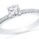 Classic Engagement Ring Featuring 1/2 CT. Diamond TW., Diamond Ring in White Gold or Sterling Silver