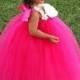 Flower girl dress Hot Pink TuTu Dress. baby tutu dress, toddler tutu dress, wedding, birthday,