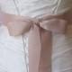 Blush Grosgrain Ribbon, 1.5 Inch Wde, Pale Mauve Ribbon Sash, Pink Bridal Sash, Wedding Belt, 4 Yards
