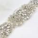 JULIANNA - Vintage Inspired Crystal And Pearl Bridal Sash, Rhinestone Bridal Belt, Wedding Beaded Sash, Wedding Belts