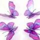 20 Curly Pink Stick on Butterflies, Wedding Cake Toppers, Butterfly Cake Decorations 3D Wall Art