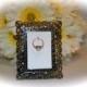 Black and Crystal Engagement & Wedding Ring Picture Frame Ring Holder-2" x 3"