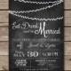 Eat Drink and be Married Chalkboard Shower Invitation 