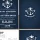 Nautical Anchor Wedding Invitation and RSVP Card