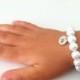 Flowergirl bracelet gift -initial bracelet, weddings, flowergirl jewelry, flowergirl bracelet