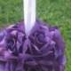 Purple/ Eggplant Silk Rose Pomander