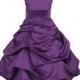 Purple Flower Girl Dress tie sash pageant wedding bridal recital children bridesmaid toddler childs 37 sash sizes 2 4 6 8 10 12 14 16 