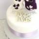 Bird Wedding Cake Topper Purple Passion Royal Purple Opposites Love Birds