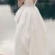 Designer Wedding Mikado Dress With Corded Lace Unusual Wedding Dress Modern Gown Chic And Elegant Weeding - "Elba"