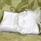 White Bridal Clutch, Vintage Style Satin Bridal Clutch, Wedding Clutch Purse with Rose, Feathers, and Crystals