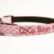 Personalized - Pink Moroccan Dog Collar - Made to order
