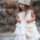 Girls ivory dress D23 summer cotton birthday baby infant bow ruffles flower girl dress /hmet/rusteam
