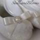 Wedding Bridal Ballet Flat Shoes - Vintage ivory white lace - Rhinestone and Pearls - Embellished - bridesmaids - eyelet trim