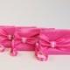 Promotional sale   - SET OF  6 - Fuchsia bow wristelt clutch,bridesmaid gift ,wedding gift ,make up bag,zipper ,royal blue