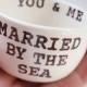 married BY THE SEA ready to ship wedding ring dish ring holder remember beach or destination wedding gift christmas gift for newly married