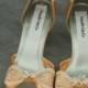 Wedding Peach heels comfortable 2.5'' - Bridal Shoes Peach mid heels