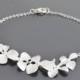 SALE, Orchid bracelet, Silver bracelet, Wedding bracelet, Bridal jewelry,Flower bracelet,Anniversary gift,Charm bracelet,Customized bracelet