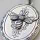 Silver Bee Locket,Jewelry Gift, Silver Locket,Locket,Silver Bee Locket,Silver Chain,Locket Necklace,Wedding Necklace
