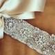 Rhinestone + Pearl Wedding Dress Sash - OHIO - Prom Sash