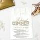 Wedding Rehearsal Dinner Invitations - GLITTER LOOK - DIY Printable or Printed Invitations