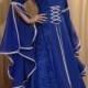 Medieval handfasting dress wedding renaissance royal blue custom made