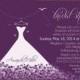 Bridal Shower Invitation (Elegant Wedding Dress) Printable Bridal Shower Invitation