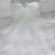 White Rustic Lace Chiffon Dress ....Flower Girl Dress, Wedding Dress, Baptism Dress  (Infant, Toddler, Child)