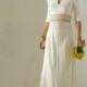 White wedding dress-Geometric white wedding gown dress-Maxi white dress set-Ethnic dress--Made to order