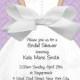 Bridal Shower Invitation Lace & Bow Design - Multiple Colors  - DIY - Print at home - Sweet Melissa Creations