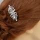 Bridal Hair comb, Swarovski Wedding Hair Accessory, Blue Crystal Hair Clip, Red, Wedding jewelry Vintage, Lisa Bridal Hair comb