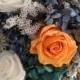 Bridal Bouquet   Preserved Bouquet  Dried Bridal Bouquet With Preserved Roses  Autumn Wedding Bouquet  Hand Tied Bouquet