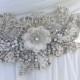 Ivory Beaded Bridal Sash-Wedding Sash With Crystals, Wedding Dress Sash, Bridal Belt, Bridal Applique, COLOR CHOICES