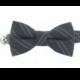 Charcoal Grey Suit Stripe Cat/Kitten Breakaway Safety Collar with Matching Bowtie