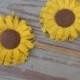 Sunflower Wedding Sash-Sunflower Bridal Belt- Bridal Sash-Sunflower Flower Girl-Sunflower Hairclip- Sunflower Headband-Sunflower Wedding