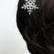 Snowflake hair accessories,bridesmaid gift, bridesmaid jewelry, Winter Wedding, winter, snowflake hair clip rhinestone bridesmaid gift