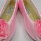 Exquisite Custom Flower Girl Shoes - Custom Embellished Satin Flower Girl Slippers - Flower Girl Satin Ballet Slippers