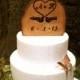 rustic wedding cake topper wooden love birds country