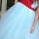Aqua and Red Tutu Dress, Flower Girl Dress, Birthday Dress, Photoshoots, Parties, Baby, Toddler, Girls