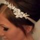 ON SALE Bridal Headband, Bridal Head Piece, SHAY, Rhinestone Headband, Wedding Headband, Tulle Bridal Hair Piece, Bridal Headpiece, Rhinesto