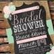Any Color Bridal MASON JAR Vintage BURLAP Chalkboard Pink Mint Cream Floral Lace Rehearsal Wedding Brunch Tea Party Baby Shower Invitation