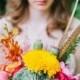 23 Textural Wedding Bouquets With Feathers 