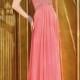 sleeveless chiffon zipper long strapless prom dress - Cheap-dressuk.co.uk