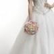 Charming Crystals Sweetheart White A-Line Organza Bridal Wedding Dress