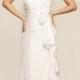 Powerful Zipper Sheath/Column Bow Taffeta Bridal Wedding Dress