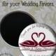 2.25" Custom Wedding Magnet, Wedding Favors, Swan Wedding Favors, Custom Wedding Favors, Wedding Keepsake, Refrigerator Magnet