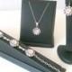 Vintage style art deco swarovski crystal rhinestone wedding jewelry set bridal jewelry bridesmaid gifts..