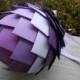 Purple Paper Ball Decoration.  Wedding, Ornament, Gift, Anniversary. Lavender, Lilac, Plum, Royal