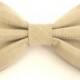 Bow tie for dog Beige dog bowtie Large dog bow tie Pet bow tie Dog collar bow tie Wedding dog bowtie